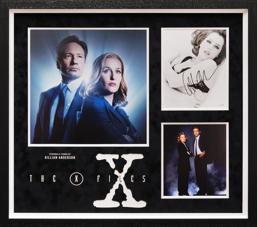 X Files Photograph Framed Display Signed by Gillian Anderson - Memorabilia Framers Shop